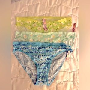 Set of three VS bikini panties size L one size XL